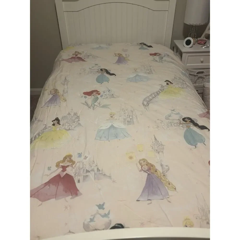 Pottery Barn Kids Twin Duvet Disney Princess Mary Blair Organic Cotton